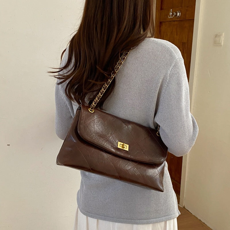 Damen elegante Handtasche mit strukturierter Steppung Nord Taschen