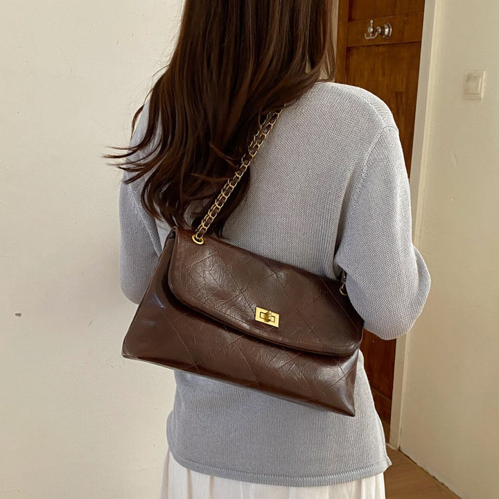 Damen elegante Handtasche mit strukturierter Steppung Nord Taschen