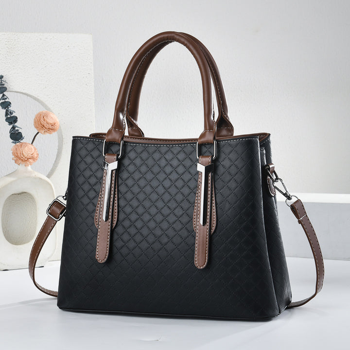 Damen elegante Henkeltasche mit strukturiertem Leder Nord Taschen