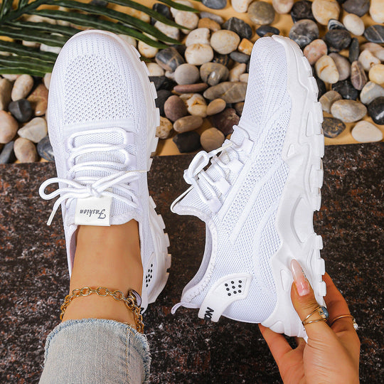 Damen Sportliche Mesh Sneakers mit dämpfender Sohle und atmungsaktiver Konstruktion