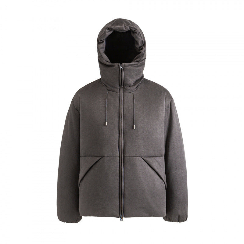 Unisex Wattierte Kapuzenjacke im Boxy‑Cut mit hohem Schalkragen und Kängurutaschen Nord Taschen