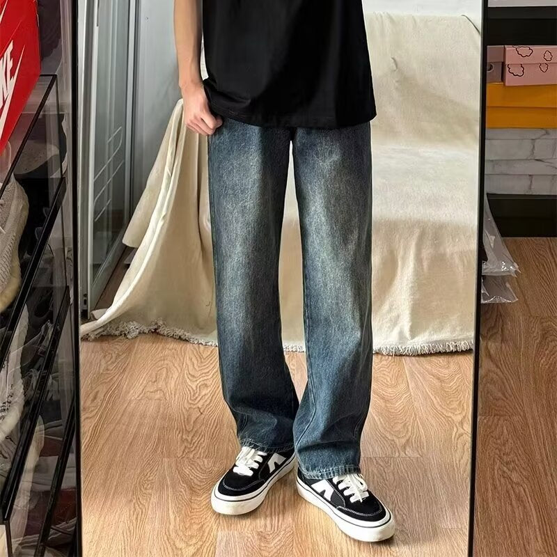 Herren Modische Weite Jeans Nord Taschen