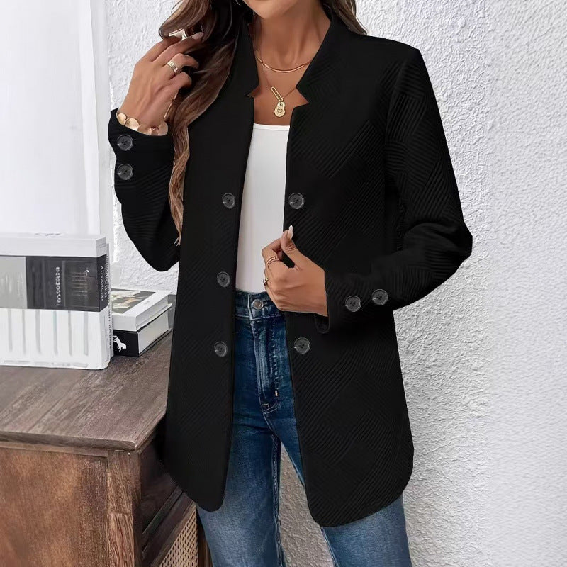 Damen Taillierter Longblazer mit strukturierter Stepp-Optik Nord Taschen