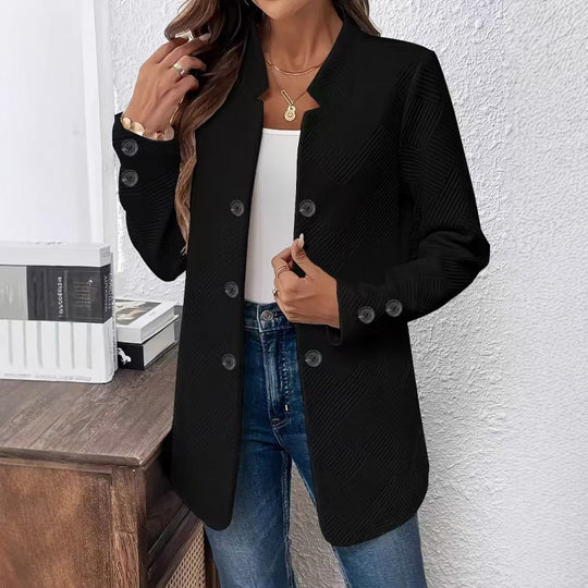 Damen Taillierter Longblazer mit strukturierter Stepp-Optik Nord Taschen