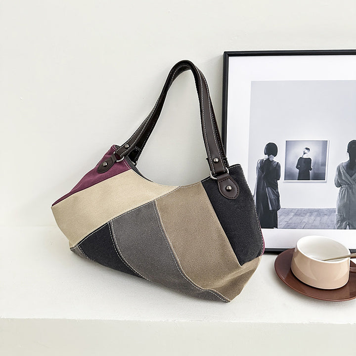Damen moderne Schultertasche mit geometrischem Design Nord Taschen