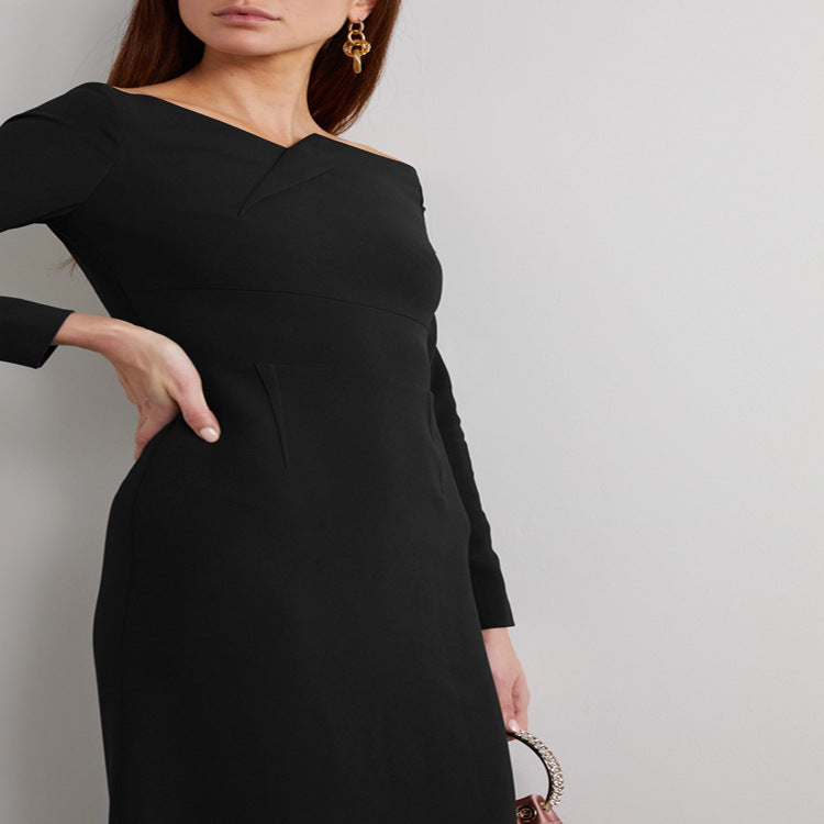 Damen Schulterfreies Midikleid im taillierten Etuikleid‑Schnitt Nord Taschen