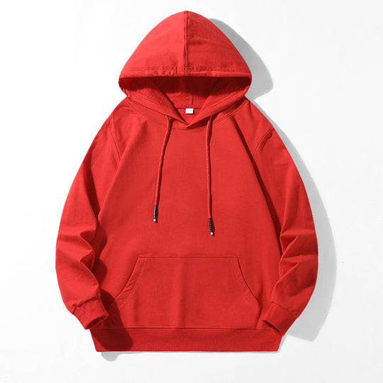 Unisex Locker geschnittener Kapuzenpullover aus Baumwollmix mit Kängurutasche und Kordelzug Nord Taschen