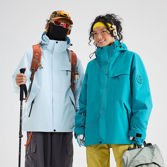 Herren Wasserdichte Outdoor-Softshelljacke mit Kapuze, hohem Stehkragen & Reißverschlusstaschen Nord Taschen