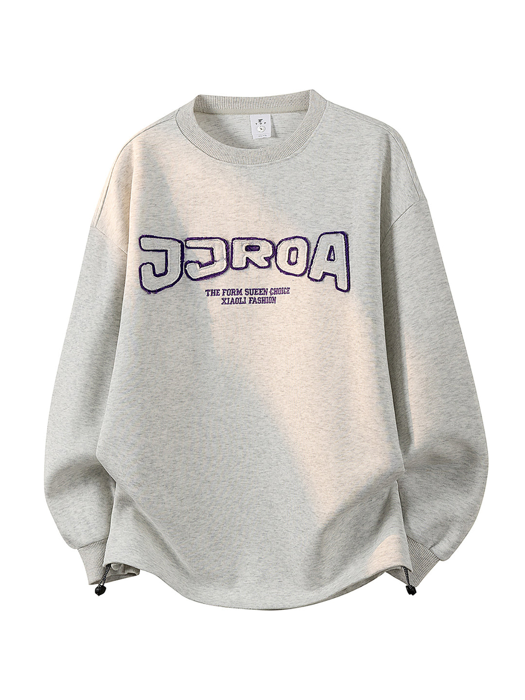 Damen Oversize-Sweatshirt mit gesticktem Schriftzug, abgerundetem Saum & überschnittener Schulter Nord Taschen