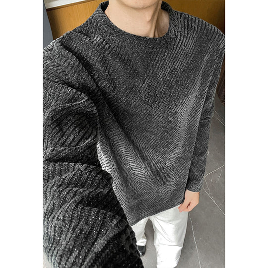 Herren Modischer Oversized Pullover Nord Taschen
