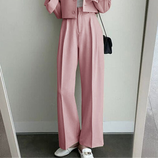Damen Weit geschnittene Hochtaillierte Hose Nord Taschen