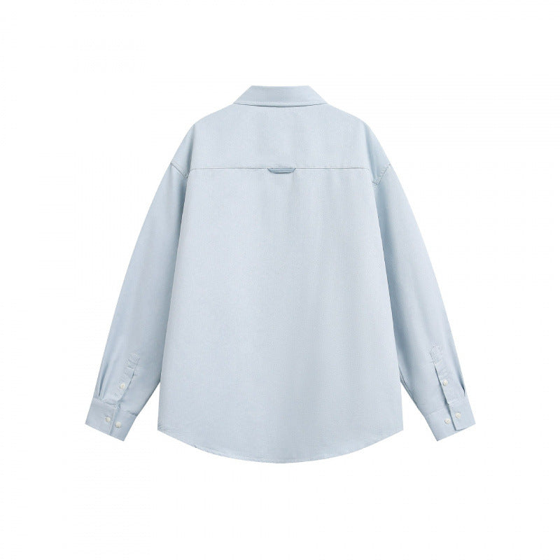 Unisex Oversize-Hemd mit diagonalem Colorblock und Brusttasche Nord Taschen