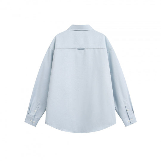 Unisex Oversize-Hemd mit diagonalem Colorblock und Brusttasche Nord Taschen