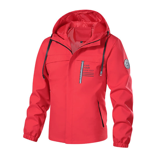 Herren Wind- und Wasserabweisende Kapuzenjacke mit Teddyfleece-Innenfutter und Reißverschlusstaschen Nord Taschen