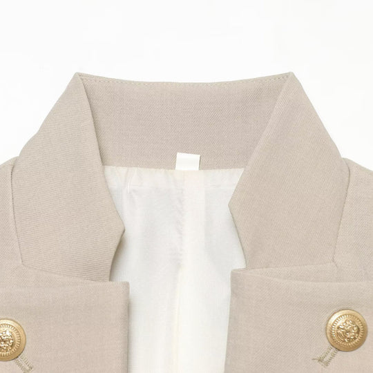 Damen Sculpting‑Blazerweste mit Stehkragen und doppelreihigen Zierknöpfen Nord Taschen