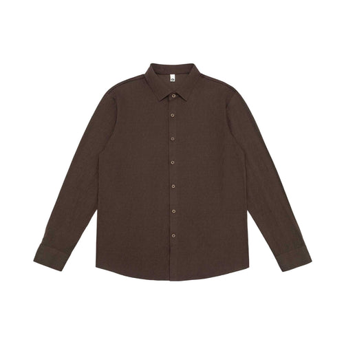 Herren Feines Baumwoll-Twill Hemdjacken‑Style mit Kentkragen und abgerundetem Saum Nord Taschen