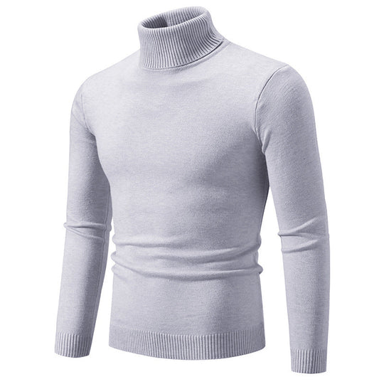Herren eleganter Rollkragenpullover aus feiner Baumwolle