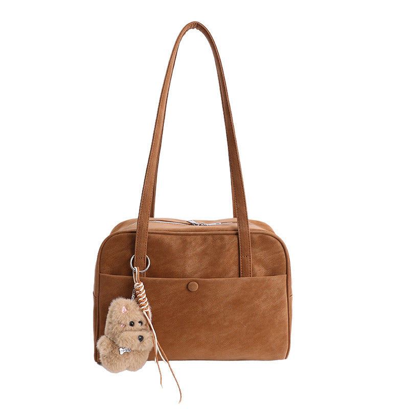 Damen elegante Handtasche mit charmantem Teddy-Anhänger Nord Taschen