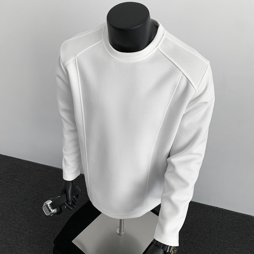 Herren Sweatshirt mit strukturierten Nahtdetails und Rundhalsausschnitt Nord Taschen