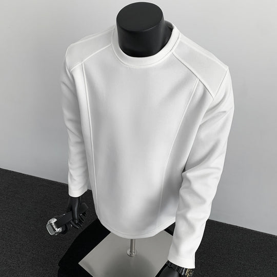 Herren Sweatshirt mit strukturierten Nahtdetails und Rundhalsausschnitt Nord Taschen