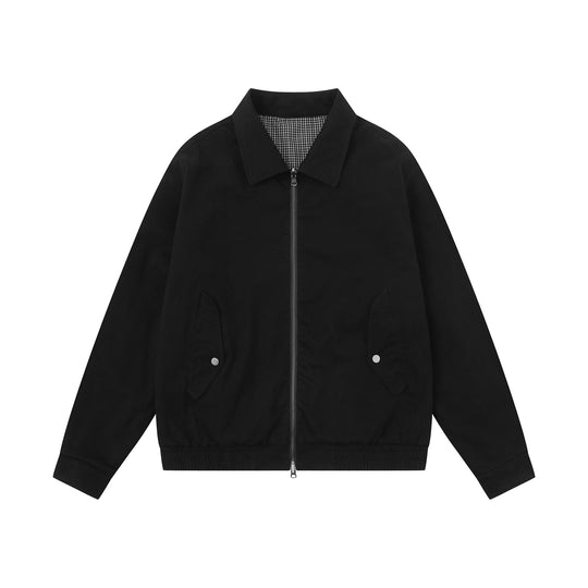 Herren Boxy-Canvas-Blousonjacke mit Reißverschluss, Pattentaschen und elastischem Saum Nord Taschen