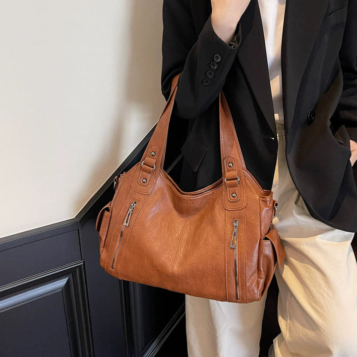 Damen Hobo-Tasche aus hochwertigem Kunstleder mit vielseitigem Innenfächersystem Nord Taschen