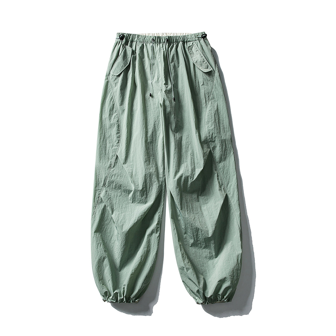 Unisex Weite Utility-Hose mit Ballon‑Silhouette, elastischem Tunnelzugbund und Bündchen Nord Taschen