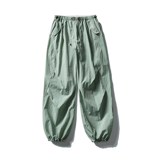 Unisex Weite Utility-Hose mit Ballon‑Silhouette, elastischem Tunnelzugbund und Bündchen Nord Taschen