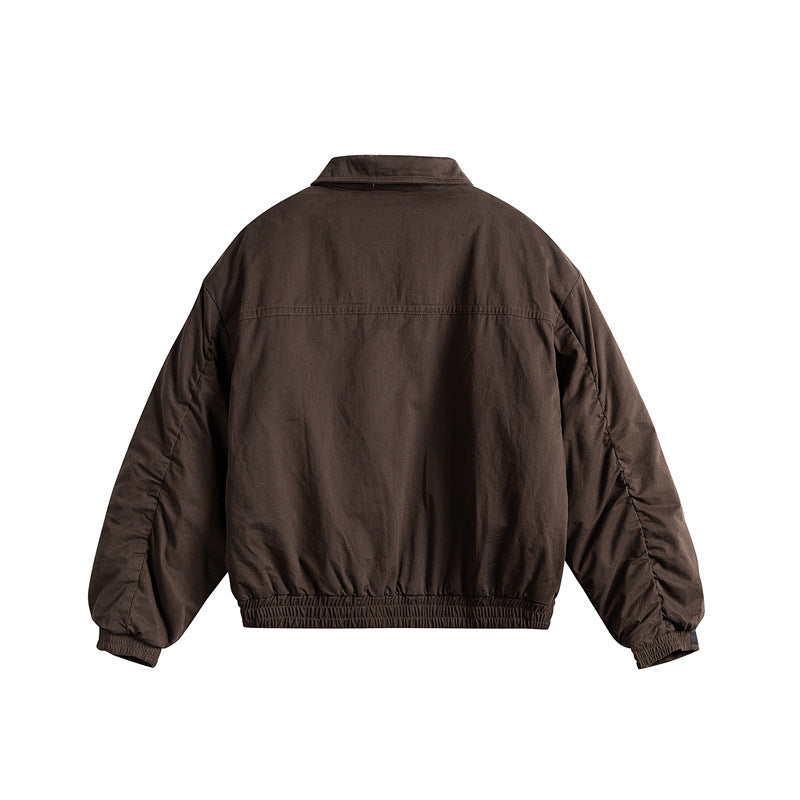 Herren Kurzboxy-Blouson mit Hemdkragen, Utility-Brusttaschen und elastischem Saum Nord Taschen