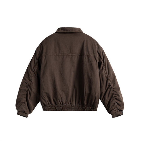 Herren Kurzboxy-Blouson mit Hemdkragen, Utility-Brusttaschen und elastischem Saum Nord Taschen