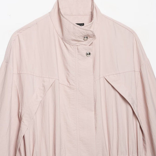 Damen leichter Oversize-Parka mit Tunnelzugtaillierung und Ballonärmeln Nord Taschen