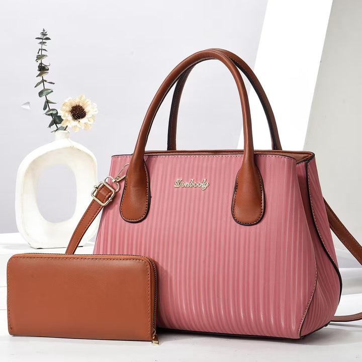 Damen Designerminitasche mit strukturiertem Obermaterial und abnehmbarem Portemonnaie Nord Taschen