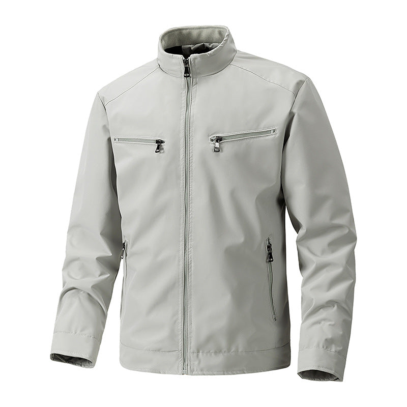 Herren Softshell-Outdoorjacke mit Stehkragen wasserabweisend und vier Reißverschlusstaschen Nord Taschen