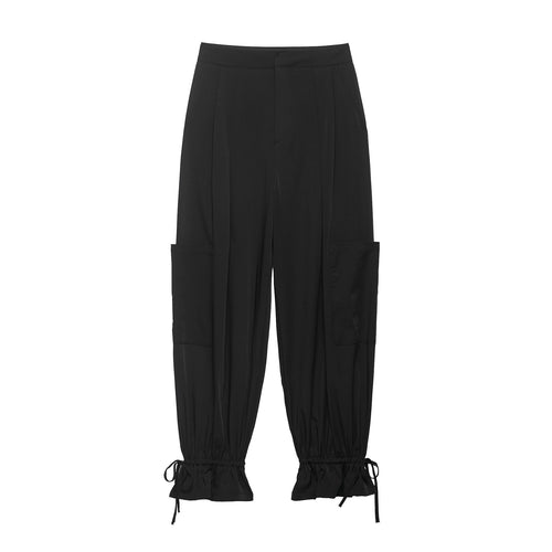 Damen Cargo-Jogginghose mit aufgesetzten Taschen, Bundfalten und Kordel-Säumen Nord Taschen
