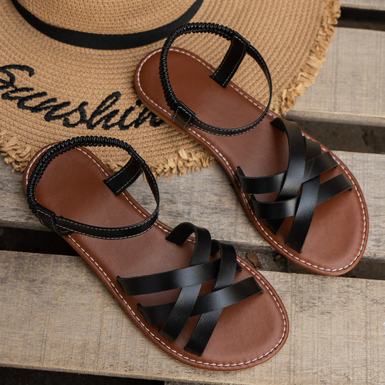 Damen Riemchen-Sandalen mit flexiblem Fußbett und eleganter Ausstattung