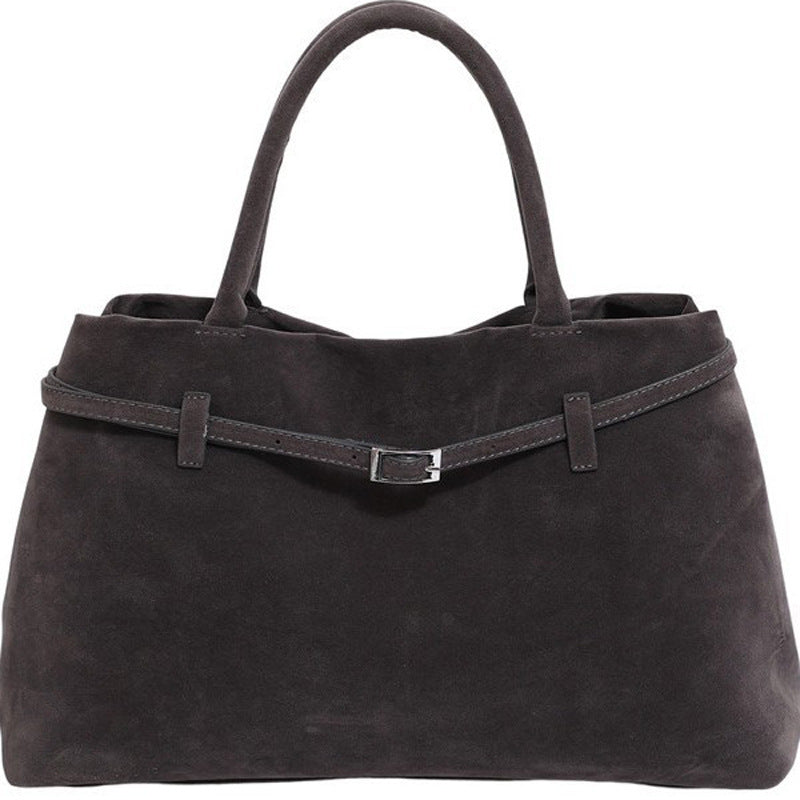 Damen Henkeltasche aus hochwertigem Wildleder mit elegantem Verschluss Nord Taschen