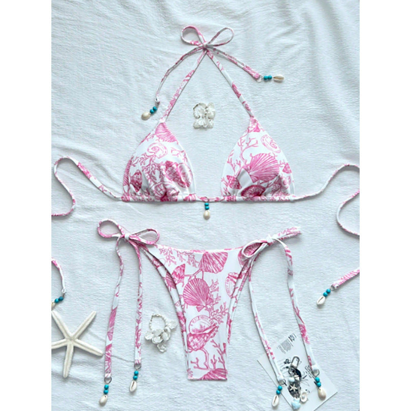 Damen Triangel-Bikini-Set mit raffinierten Schnürdetails und maritime Akzenten Nord Taschen