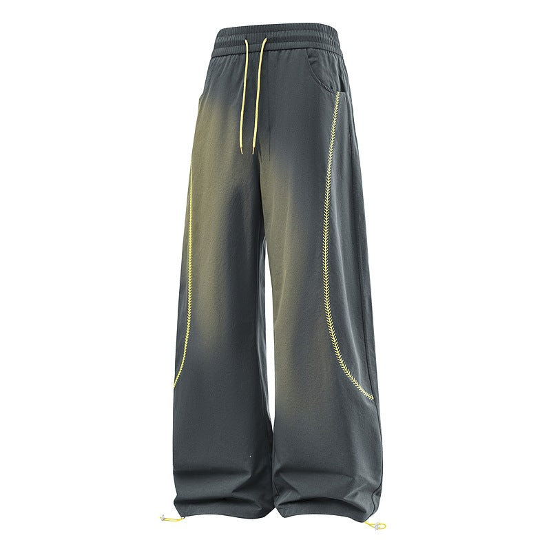Damen Weite Baggy-Freizeithose mit Tunnelzugbund, kontrastierenden Ziernähten & verstellbarem Saum Nord Taschen