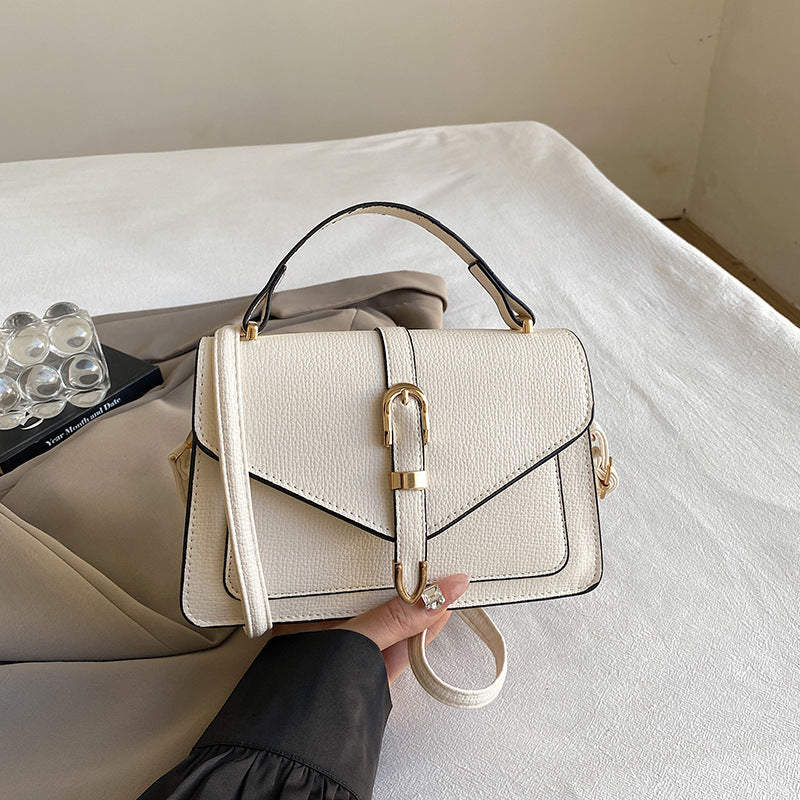 Damen hochwertige Lederhandtasche mit elegantem Verschluss Nord Taschen
