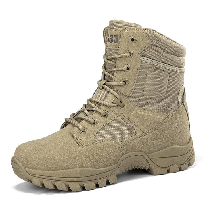 Herren taktische Stiefel mit hohem Knöchelschutz und rutschfester Sohle