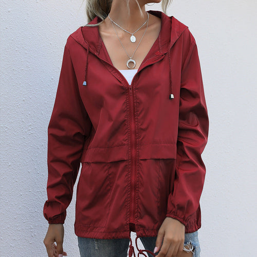 Damen Freizeitjacke mit verstellbarem Kordelzug und leichtem Material