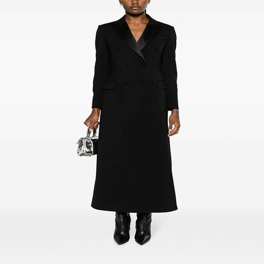 Damen Maxiblazer-Mantel im Smokingschnitt mit schmaler Silhouette Nord Taschen