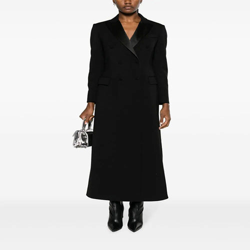 Damen Maxiblazer-Mantel im Smokingschnitt mit schmaler Silhouette Nord Taschen
