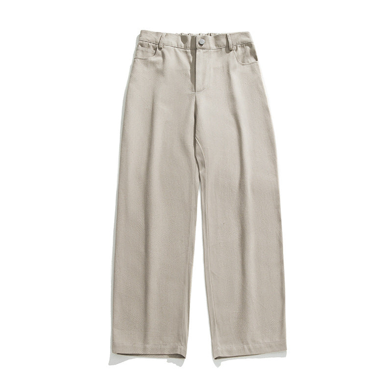 Damen Weite hochtaillierte Chino-Hose aus Baumwollmix mit geradem Bein Nord Taschen