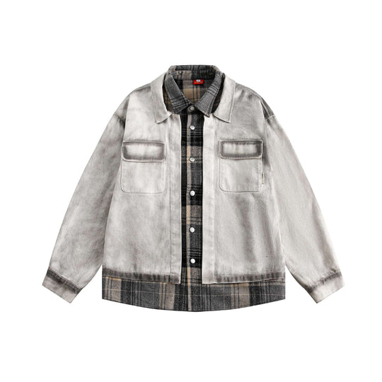 Herren Layered-Overshirt im Workwear‑Stil mit aufgesetzten Brusttaschen Nord Taschen