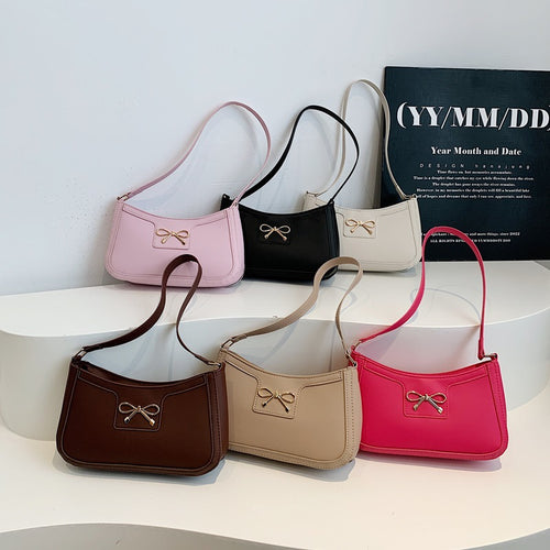 Damen elegante Umhängetasche mit dekorativem Schleifendetail Nord Taschen