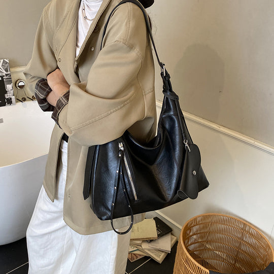 Damen hochwertige Hobo-Tasche aus geschmeidigem Leder Nord Taschen