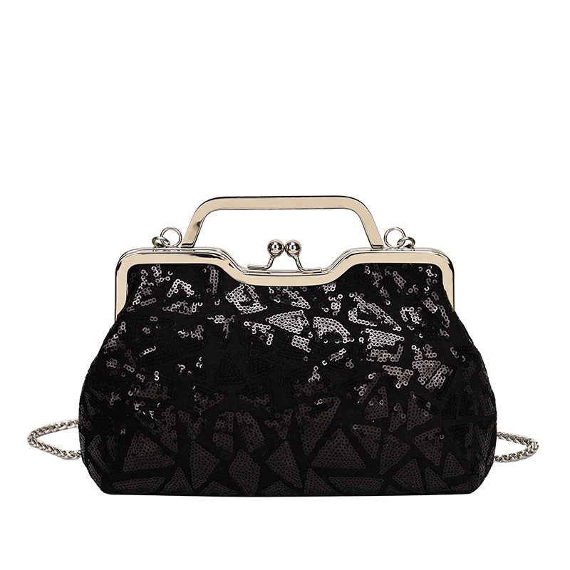 Damen elegante Clutch mit kunstvollem Steppdesign Nord Taschen