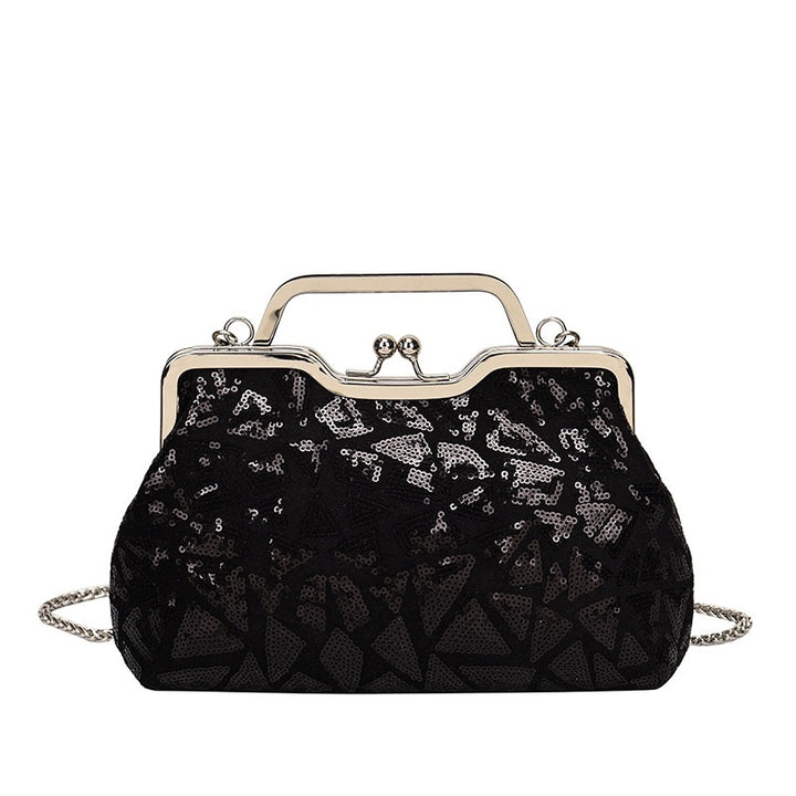 Damen elegante Clutch mit kunstvollem Steppdesign Nord Taschen