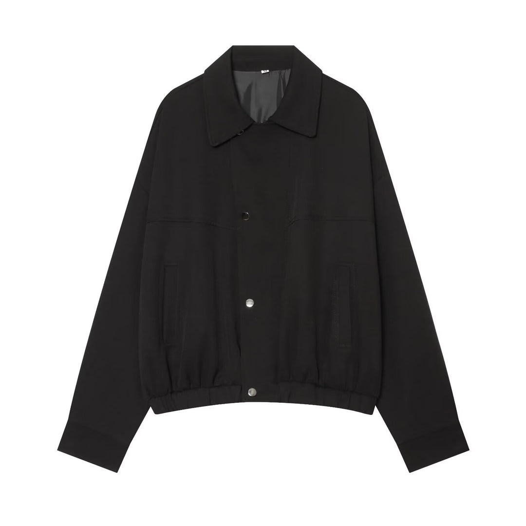 Damen Kurzgeschnittene Utility Blousonjacke mit Tunnelzugbund und aufgesetzten Eingrifftaschen Nord Taschen